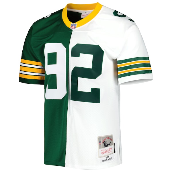 Reggie White Green Bay Packers 1996 Split Legacy Replica Jersey - Green/White