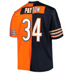 Walter Payton Chicago Bears Big & Tall Split Legacy Retired Player Replica Jersey - Navy/Orange