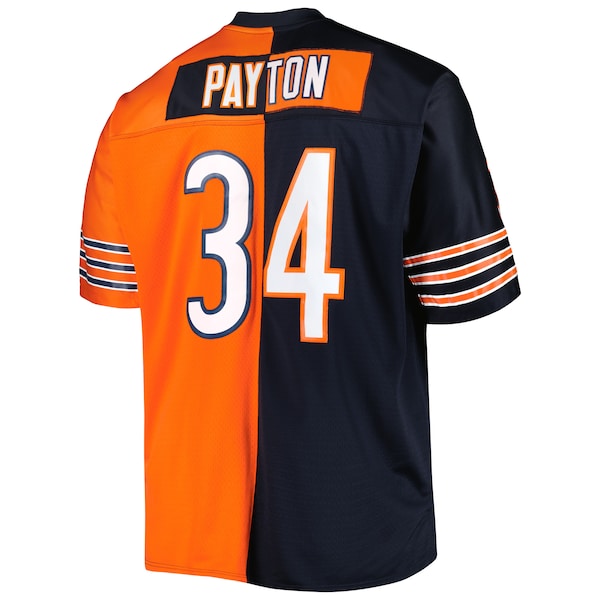 Walter Payton Chicago Bears Big & Tall Split Legacy Retired Player Replica Jersey - Navy/Orange