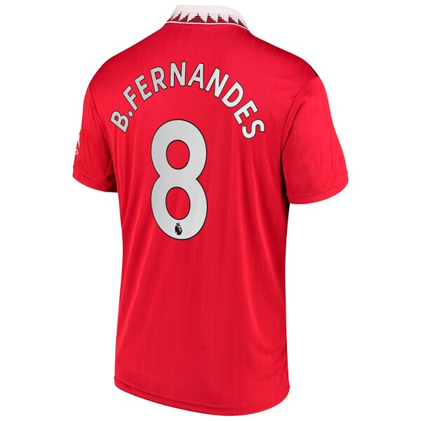 adidas Bruno Fernandes Manchester United Red 2022/23 Home Team Replica Player Jersey