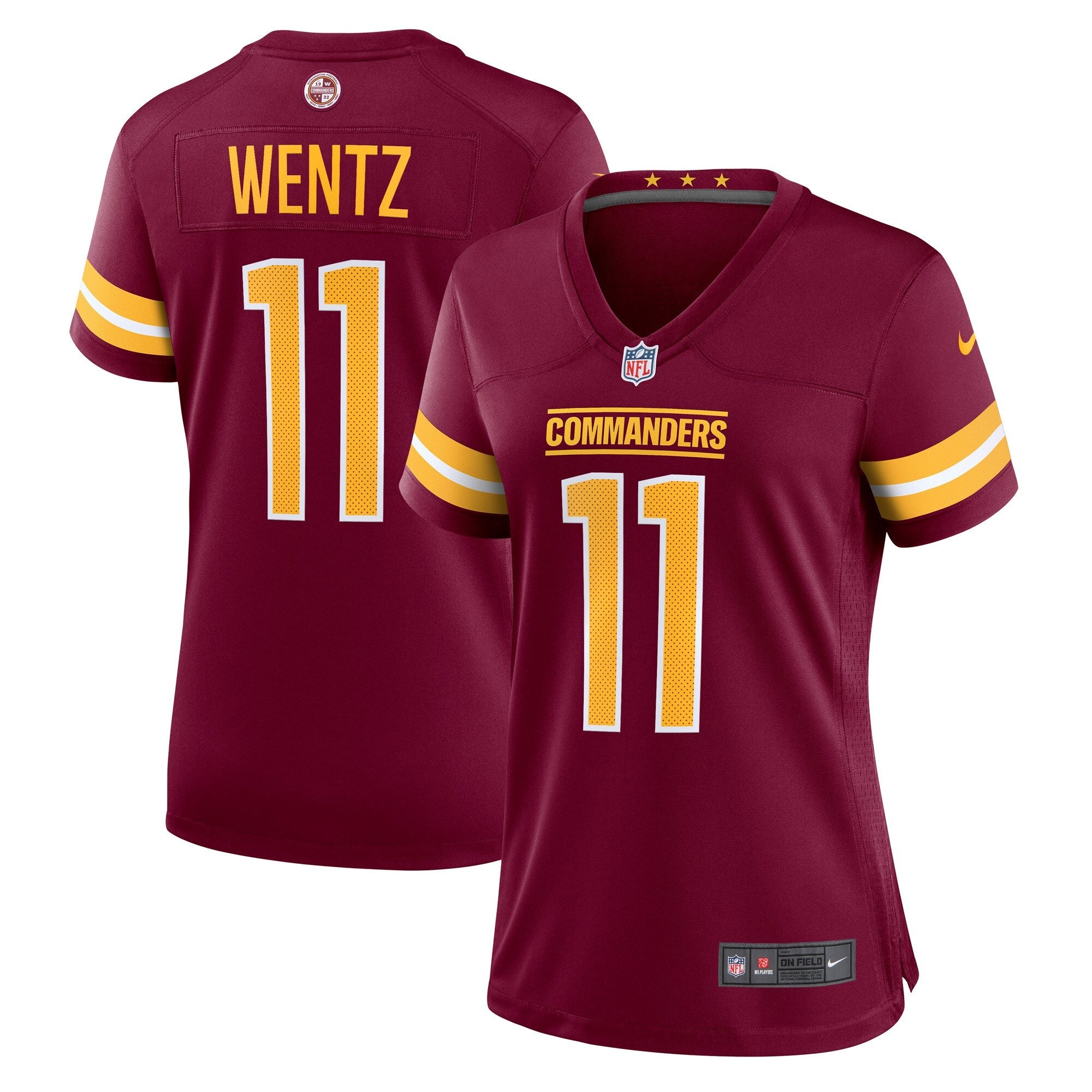 Carson Wentz Washington Commanders Nike Women's Game Jersey - White/Black/Burgundy