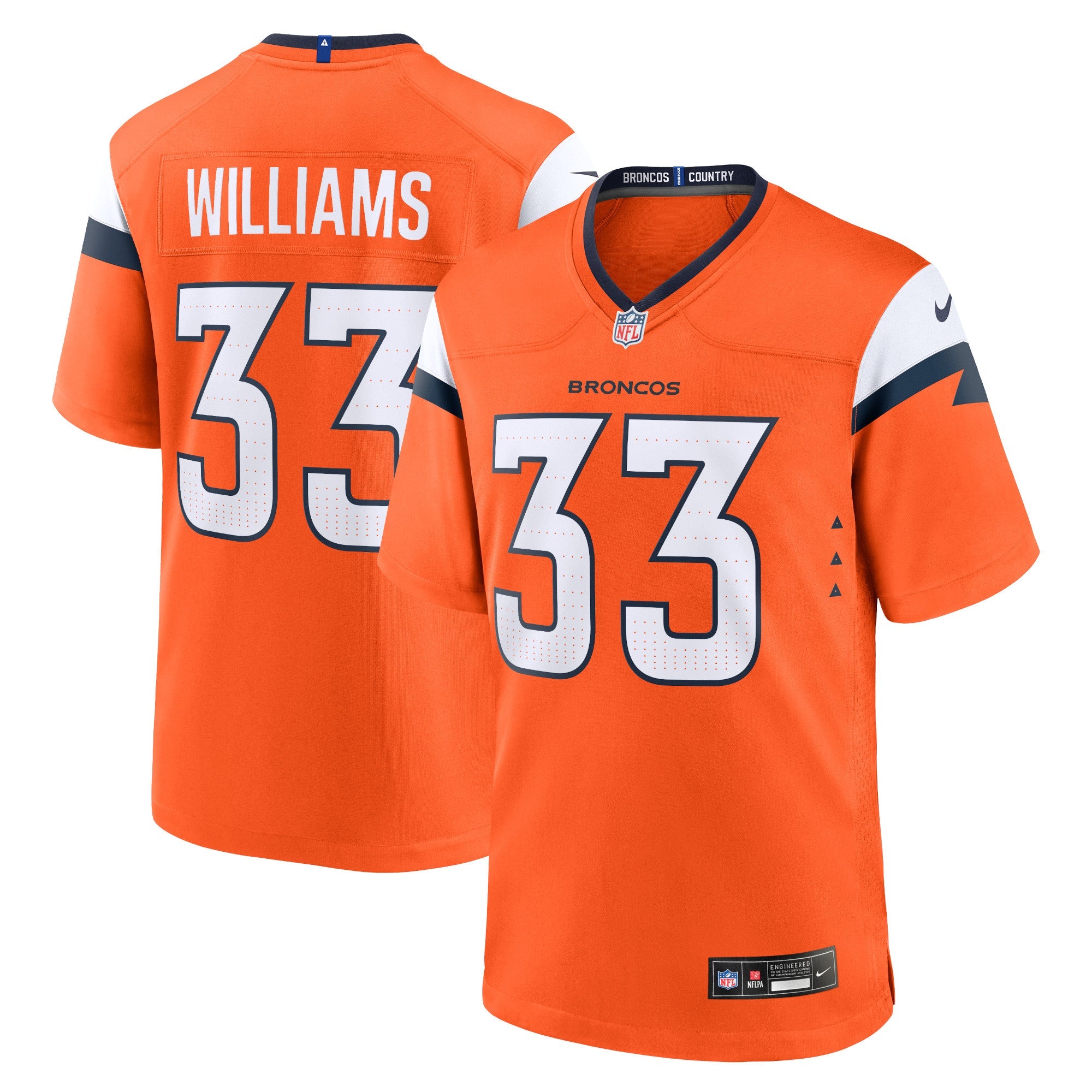 Javonte Williams Denver Broncos Nike Game Jersey - White