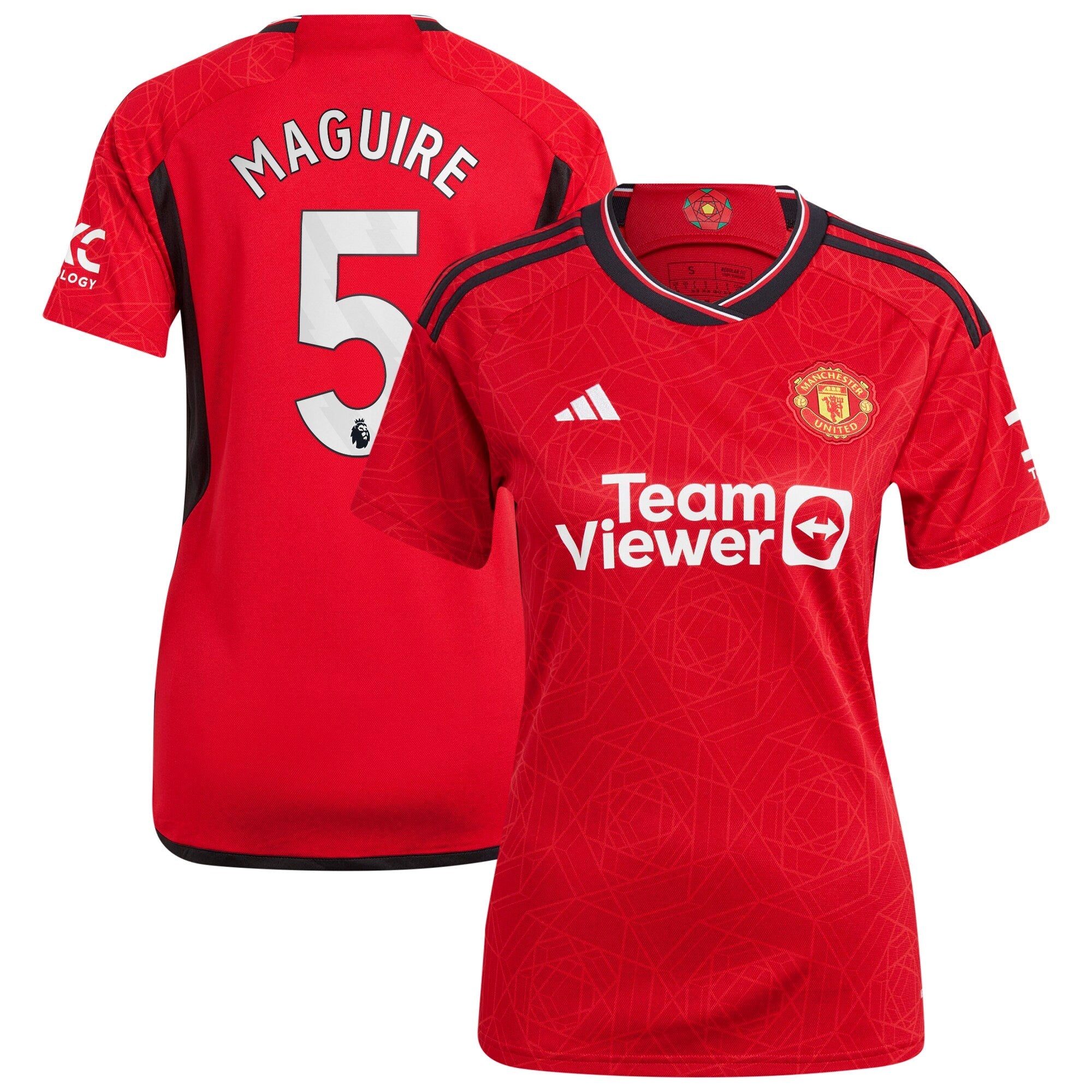 Harry Maguire Manchester United adidas Women's 2023/24 Away Replica Player Jersey - Green/Red