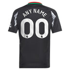 Arsenal adidas Youth 2024/25 Away Replica Custom Jersey - Black