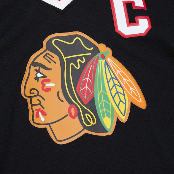 Chris Chelios Chicago Blackhawks  1997/98 Captain Patch Blue Line Player Jersey - Black