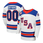 USA Hockey Nike White 2026 Away Replica Custom Jersey