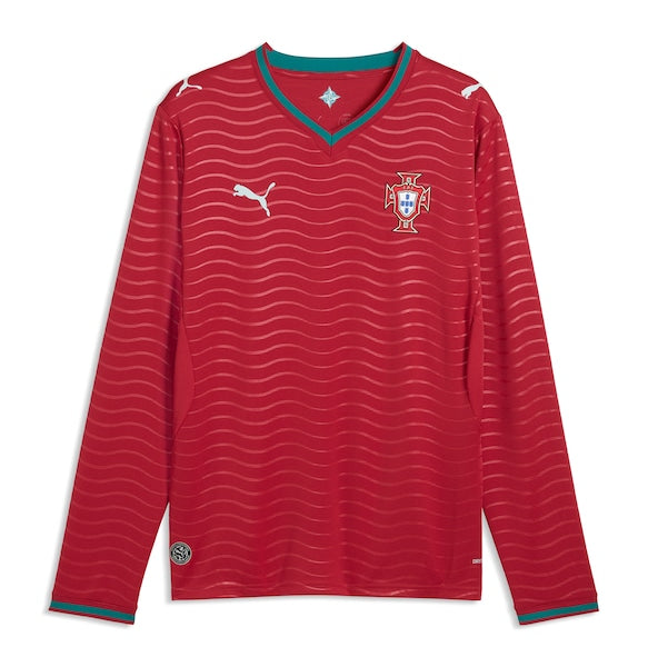 Portugal National Team Puma 2026 Home Replica Long Sleeve Jersey - Red