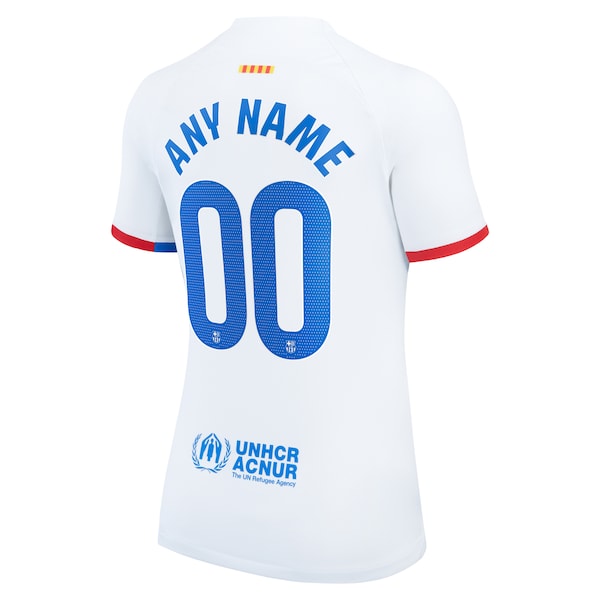 Barcelona Nike Women's 2023/24 Away Custom Replica Jersey - White