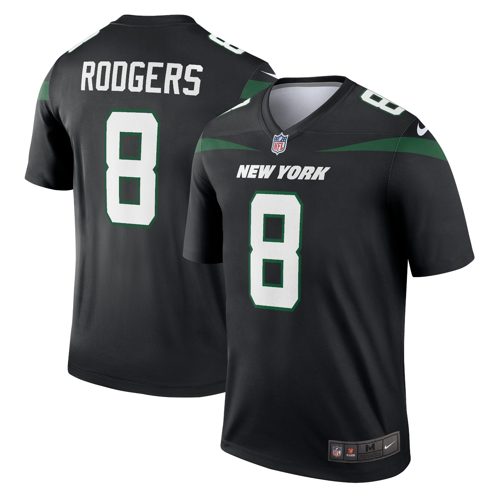 Aaron Rodgers New York Jets Nike Men's Legend Player Jersey - Gotham Green/Black/White