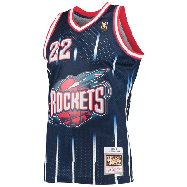 Clyde Drexler Houston Rockets 1996/97 Hardwood Classics Swingman Jersey - Navy