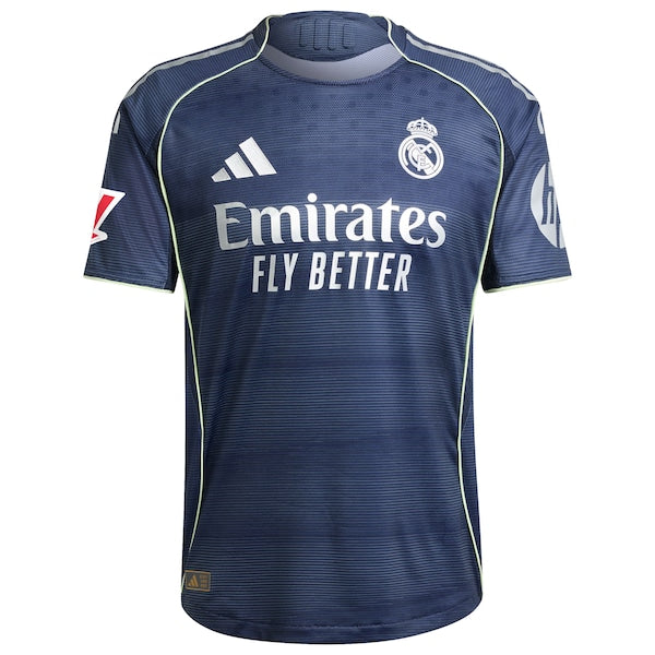 Los Merengues adidas 2025/26 Away Authentic Custom Jersey - Blue/White