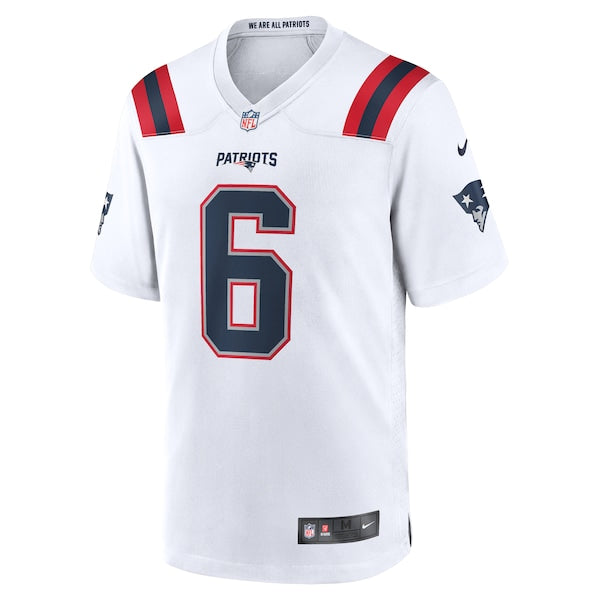 Christian Gonzalez New England Patriots Nike  Game Jersey -  White/Navy/Red