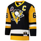 Mario Lemieux Pittsburgh Penguins 1991-92 Power Play Jersey - Black/Gold