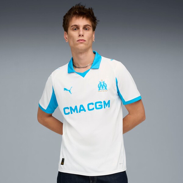 Olympique Marseille Puma 2025/26 Replica Home Jersey - White/Navy