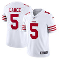 Trey Lance San Francisco 49ers Nike Vapor Limited Jersey - White/Red/Scarlet