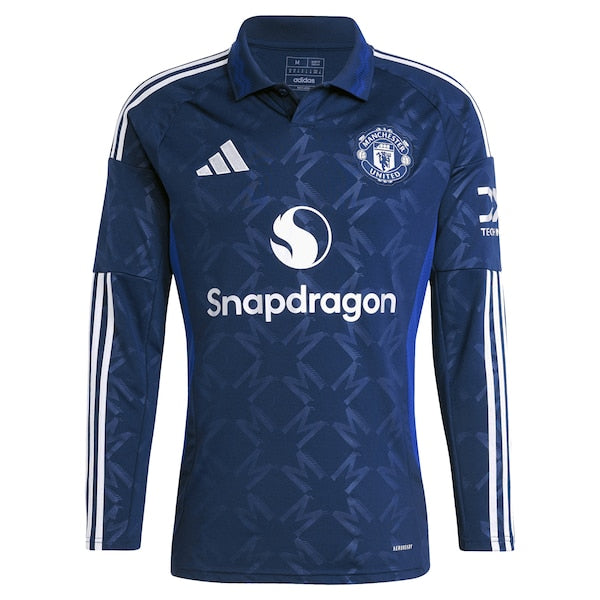 Alejandro Garnacho Manchester United adidas 2024/25 Away Replica Long Sleeve Player Jersey - Navy