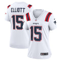 Ezekiel Elliott New England Patriots Nike Women's Game Player Jersey - White/Navy/Red