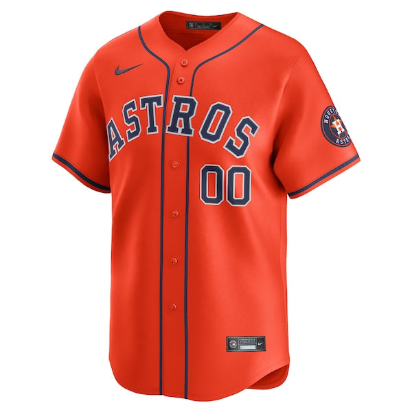 Houston Astros Nike Alternate Limited Custom Jersey - Orange/White