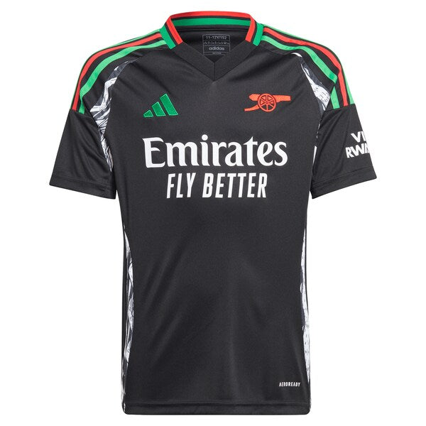 Bukayo Saka Arsenal adidas Youth 2024/25 Away Replica Player Jersey - Black