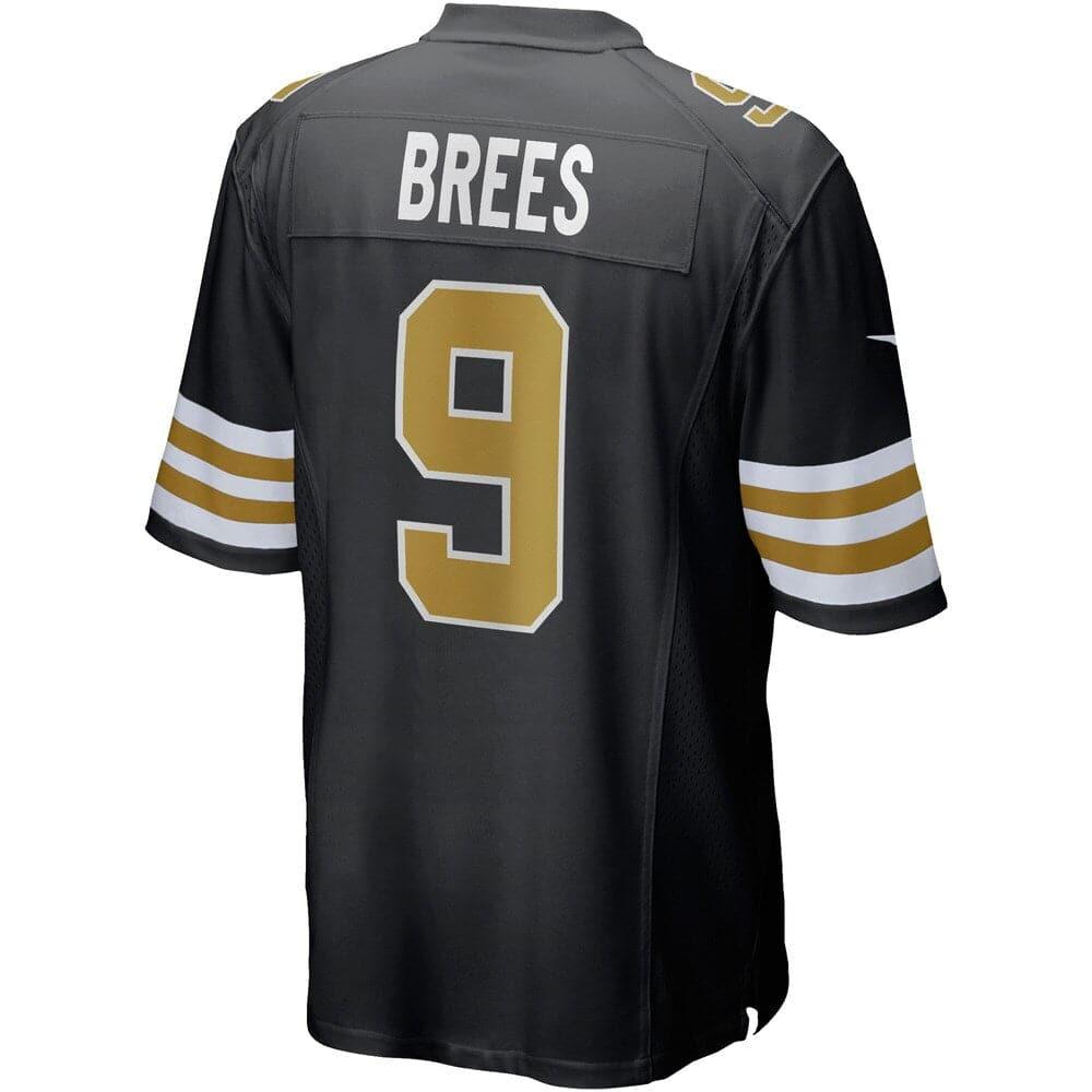 Men's New Orleans Saints Drew Brees Nike Black Alternate Game Jersey