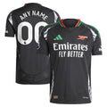 Arsenal adidas 2024/25 Away Authentic Custom Jersey - Black