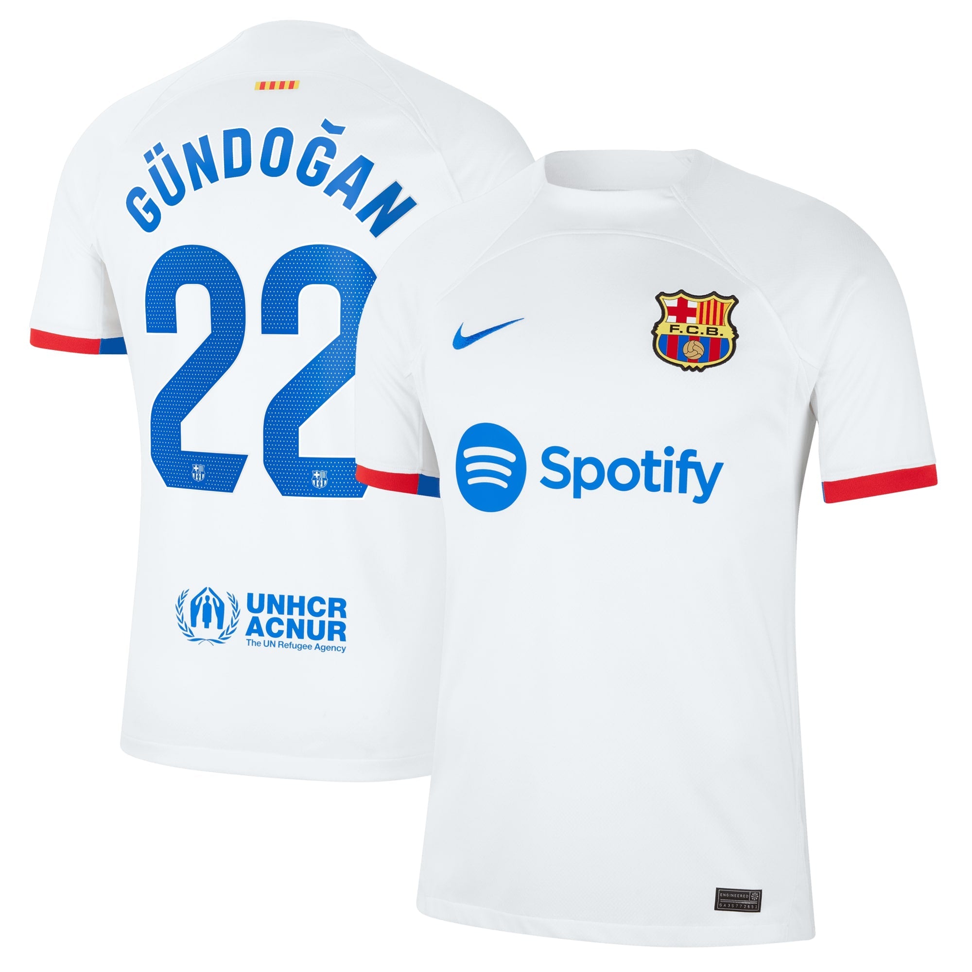 Ilkay Gündogan Barcelona Nike 2023/24 Home Stadium Replica Player Jersey - Royal/Aqua/White