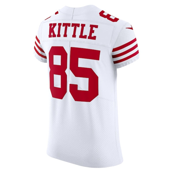 George Kittle San Francisco 49ers Nike Vapor Elite Jersey - White/Red/Scarlet