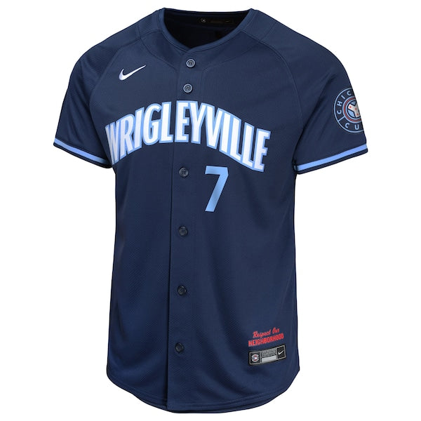 Dansby Swanson Chicago Cubs Nike Youth City Connect Limited Player Jersey - Navy
