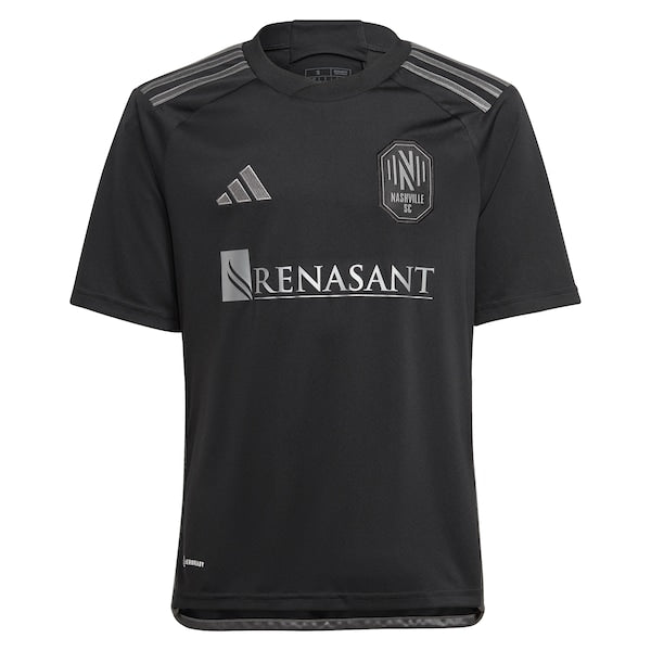 Jacob Shaffelburg Nashville SC adidas Youth 2024 Man In Black Kit Replica Player Jersey - Black/Yellow