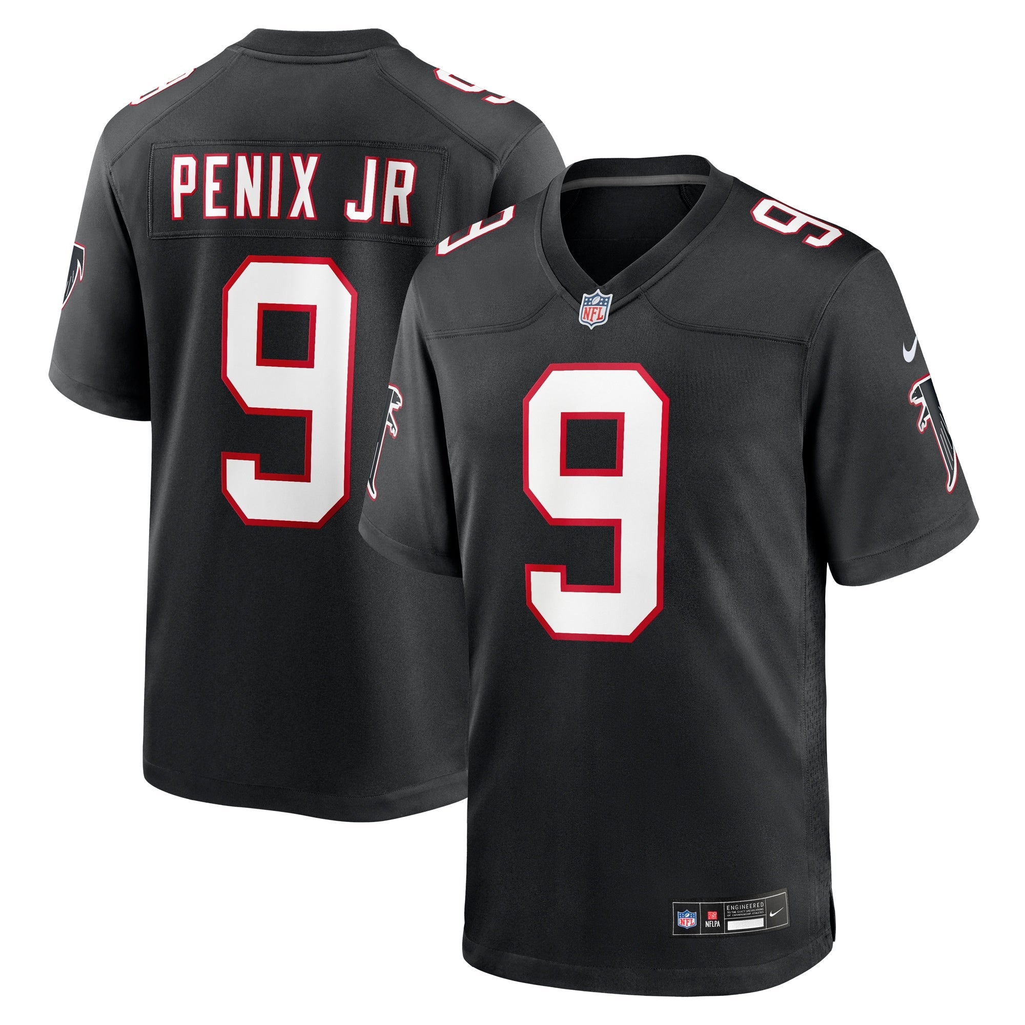 Michael Penix Jr. Atlanta Falcons Nike Game Jersey -  White/Black/Red