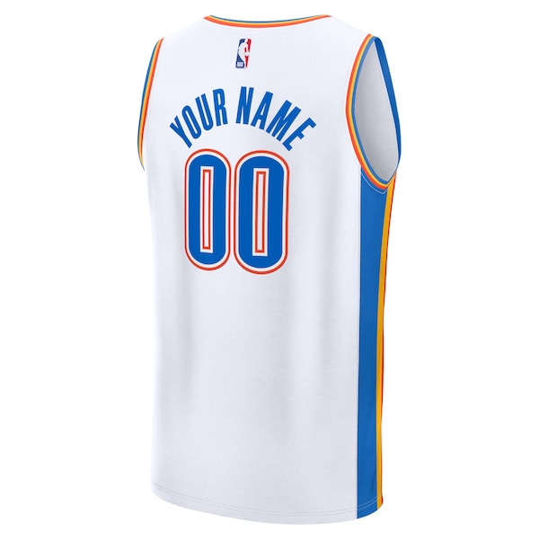 Oklahoma City Thunder  Fast Break Custom Jersey - Association Edition - White