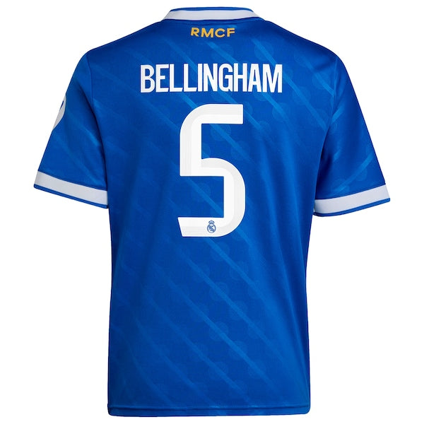 Jude Bellingham Los Merengues adidas Youth 2025/26 Third Replica Player Jersey - Blue