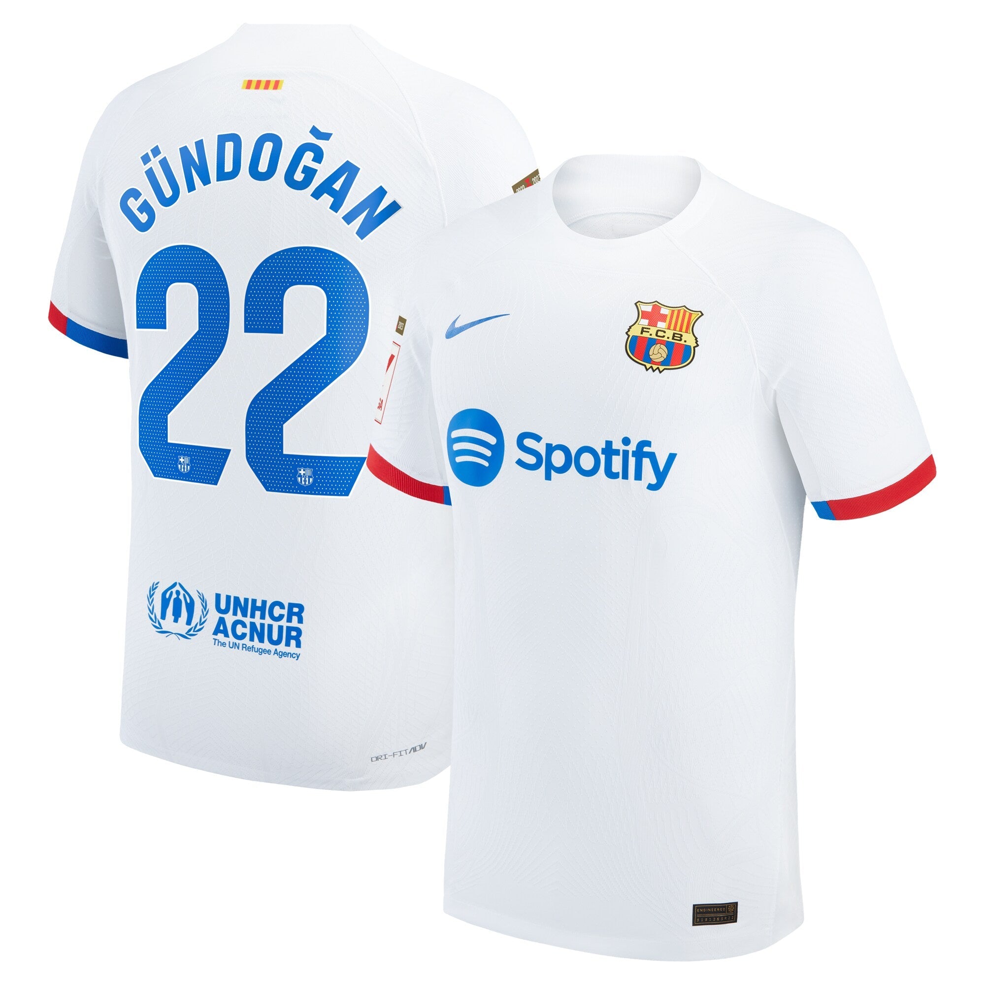 Ilkay Gündogan Barcelona Nike 2023/24 Home Match Authentic Player Jersey - Royal/Aqua/White