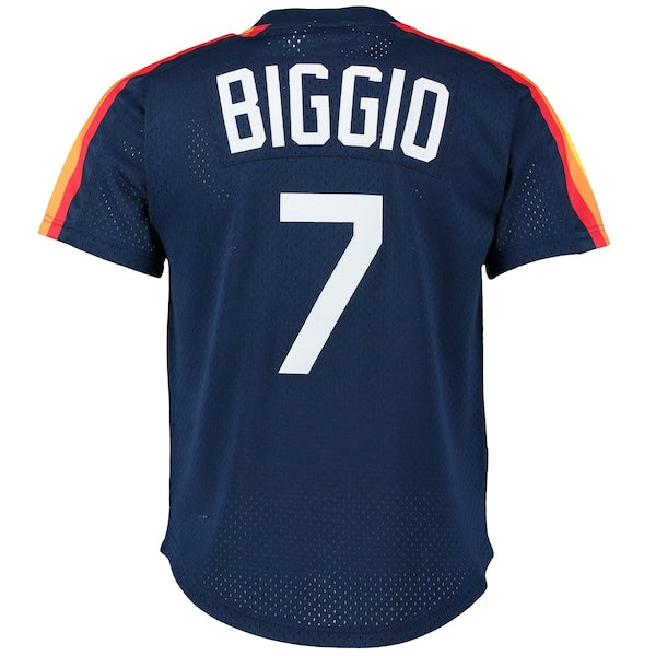 Craig Biggio Houston Astros Cooperstown Mesh Batting Practice Jersey - Navy
