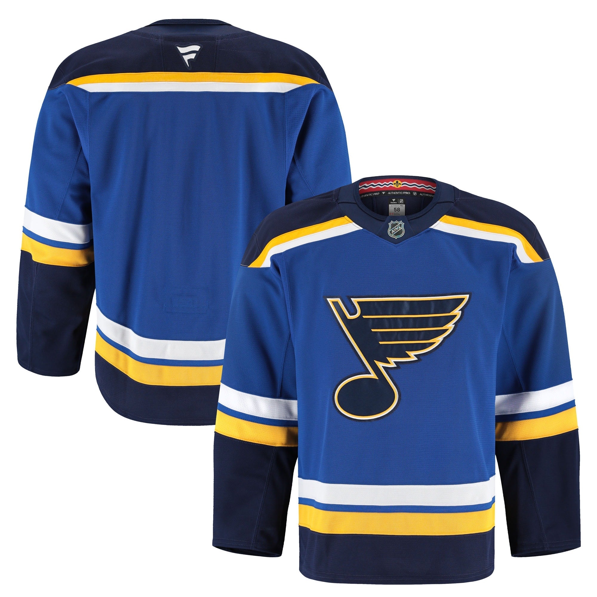 St. Louis Blues  Away Authentic Pro Jersey - White/Blue