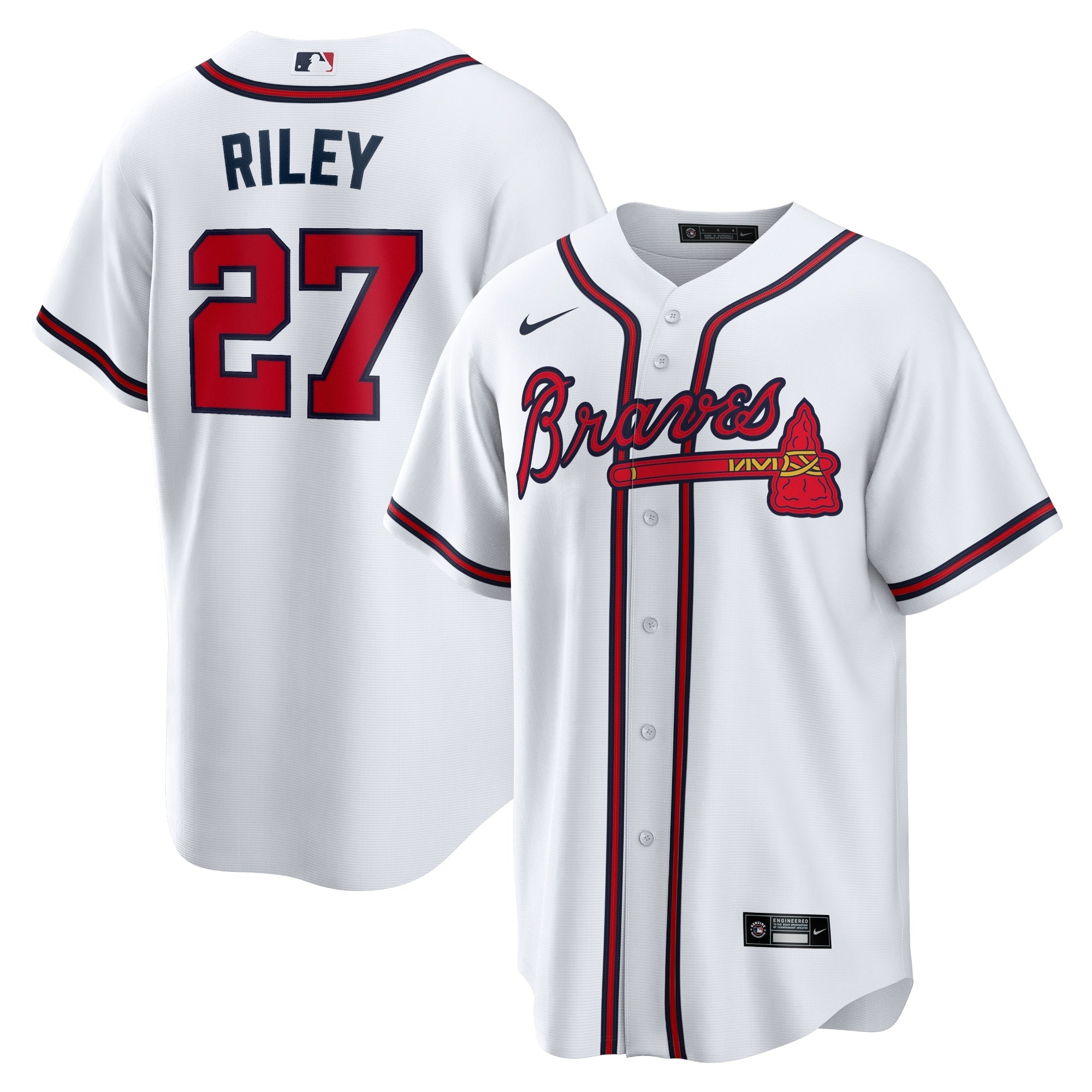 Austin Riley Atlanta Braves Nike Alternate Replica Jersey - Navy/White/Red
