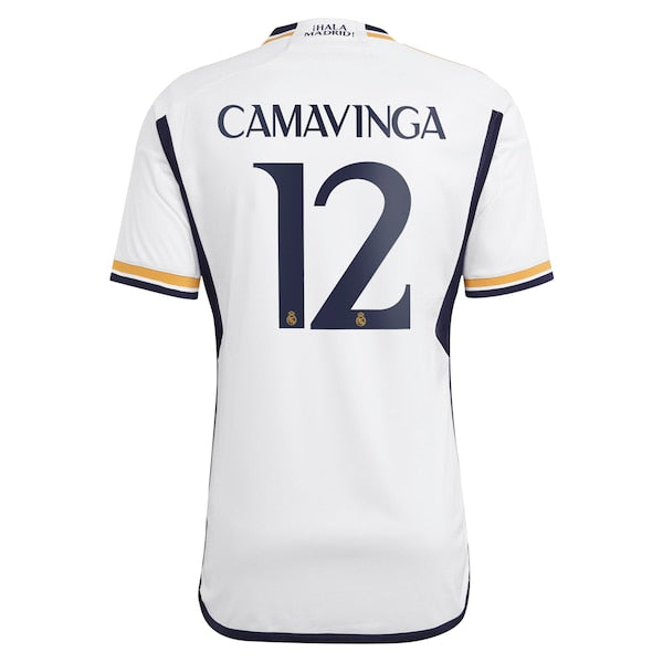 Eduardo Camavinga Los Merengues adidas 2023/24 Home Replica Jersey - White/Navy