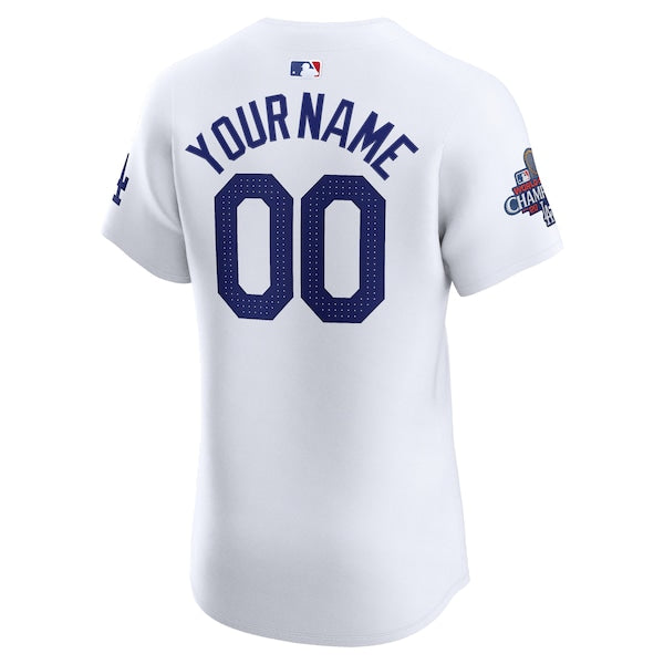 Los Angeles Dodgers Nike 2024 World Series Champions Home Elite Custom Jersey - White
