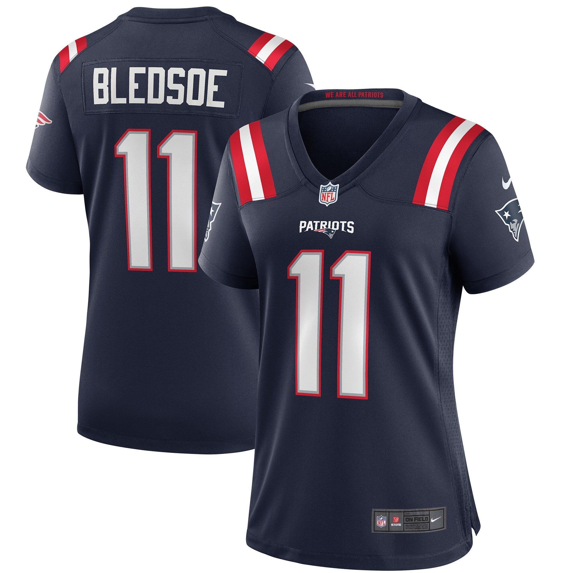 Drew Bledsoe New England Patriots Nike Women's Retired Game Jersey - Red/Navy