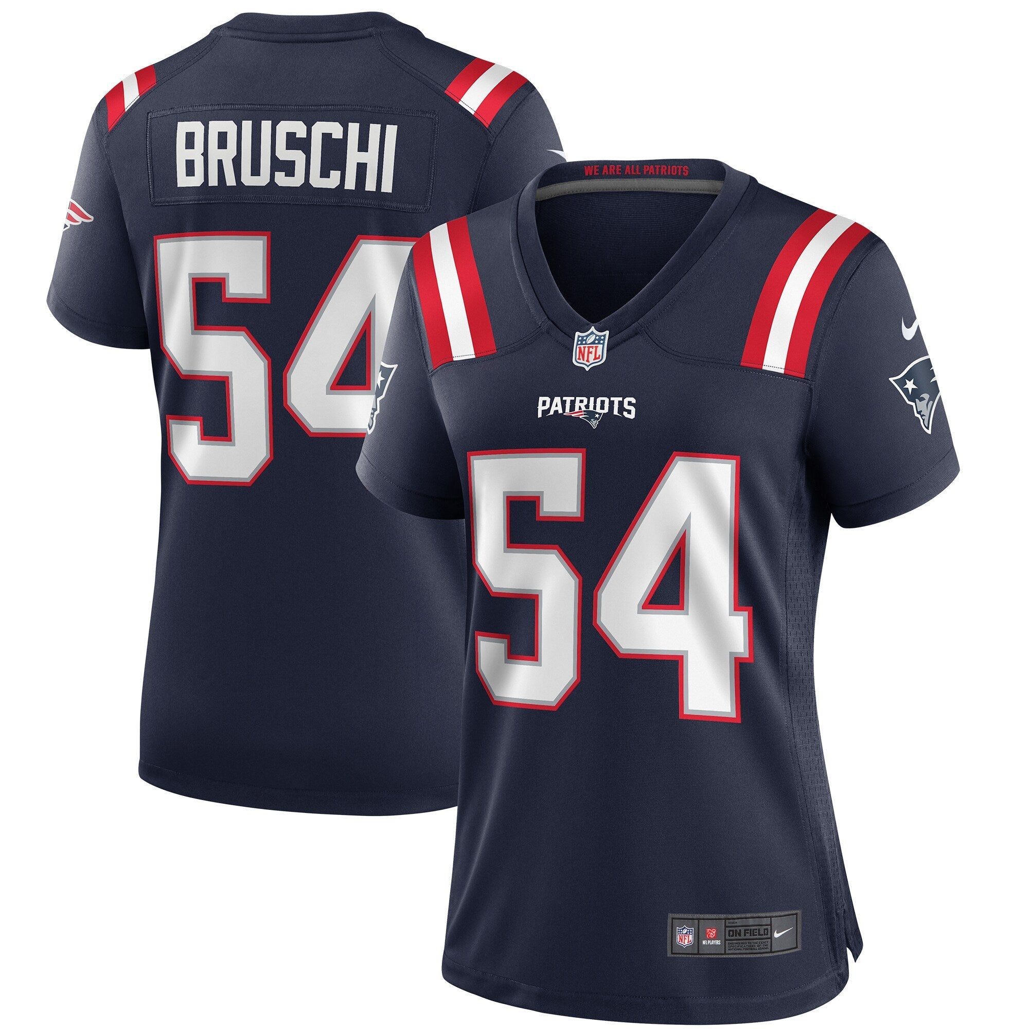 Tedy Bruschi New England Patriots Nike Women's Retired Game Jersey - Red/Navy
