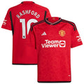 Marcus Rashford Manchester United adidas Youth 2023/24 Home Replica Player Jersey - Red