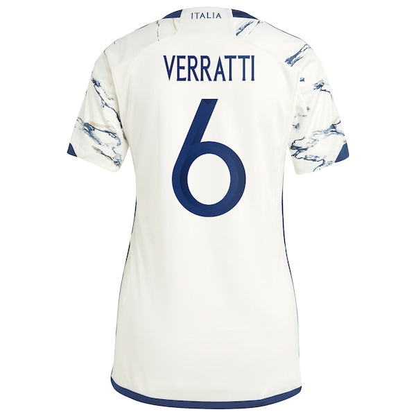 Marco Verratti Italy National Team adidas Women's 2023 Away Replica Jersey - White