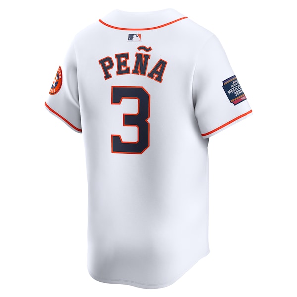 Jeremy Peña Houston Astros Nike 2024 MLB World Tour Mexico City Series Home Limited Player Jersey - White