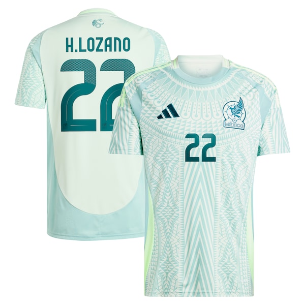 Hirving Lozano Mexico National Team adidas 2024 Away Replica Player Jersey - Green/Burgundy