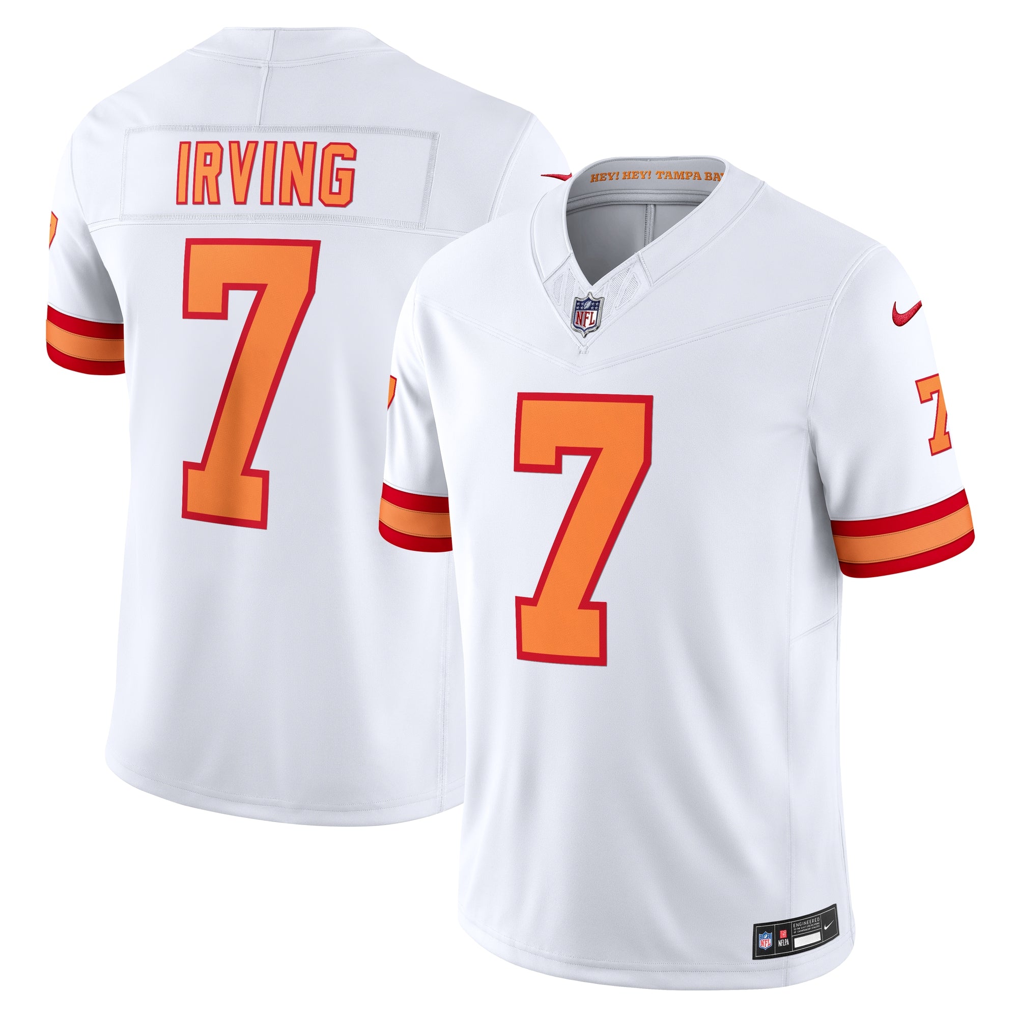 Bucky Irving Tampa Bay Buccaneers Nike Alternate 2 Throwback Vapor F.U.S.E. Limited Jersey - Orange/White