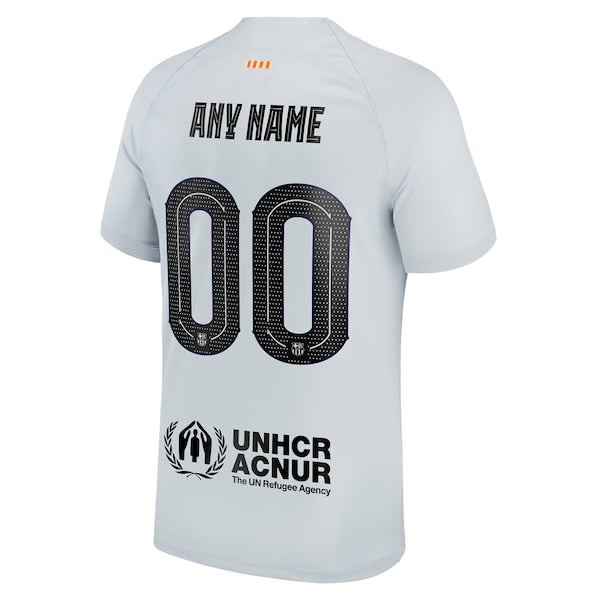 Barcelona Nike 2022/23 Third Breathe Stadium Replica Custom Jersey - Gray
