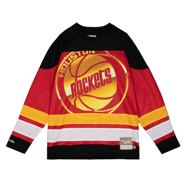 Houston Rockets Women's Hardwood Classics Big Face 4.0 Hockey Jersey - Red