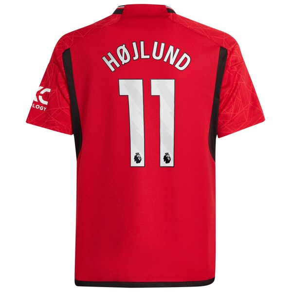 Rasmus Højlund Manchester United adidas Youth 2023/24 Home Replica Player Jersey – Red