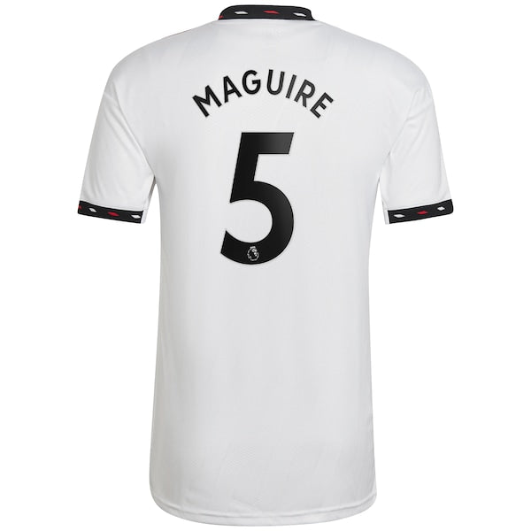Harry Maguire Manchester United adidas 2022/23 Away Replica Player Jersey - White