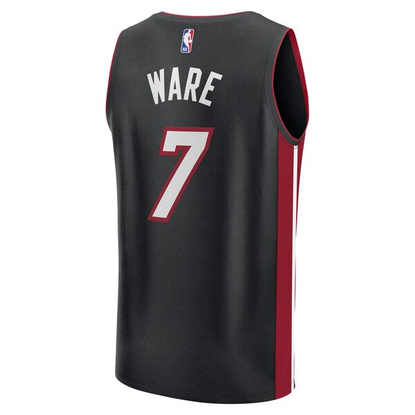 Kel'el Ware Miami Heat  Fast Break Replica Player Jersey - Icon Edition - Black